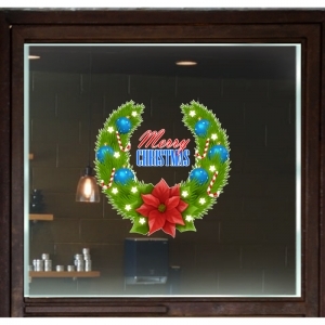 Decal dán tường Decal Noel-Vòng nguyệt quế 6 Decal dán tường Decal Noel-Vòng nguyệt quế 6