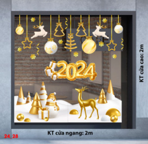 Decal dán tường Noel  