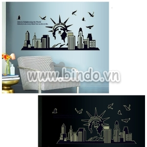 Decal dán tường Decal nữ thần tự do dạ quang dán tường, phòng khách, quán đẹp Decal dán tường Decal nữ thần tự do dạ quang dán tường, phòng khách, quán đẹp
