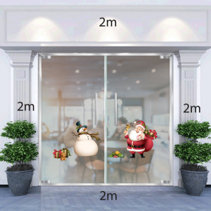 Decal dán tường Decal Ông già Noel,người tuyết và túi quà Decal dán tường Decal Ông già Noel,người tuyết và túi quà
