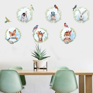 Decal dán tường Decal khung hình thú ngộ nghĩnh dán trang trí tường quán Decal dán tường Decal khung hình thú ngộ nghĩnh dán trang trí tường quán