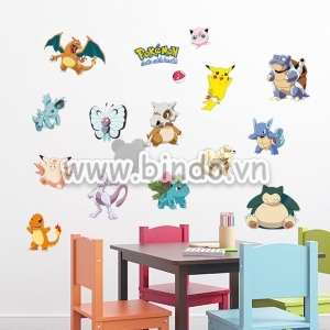 Decal dán tường PoKeMon Go 1