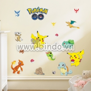 Decal dán tường PoKeMon Go 2