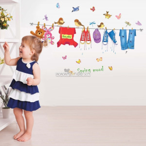 Decal dán tường Quần áo của bé decal dán tường, phòng bé, chi tiết rời, mới nhất ở TPHCM Decal dán tường Quần áo của bé decal dán tường, phòng bé, chi tiết rời, mới nhất ở TPHCM