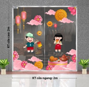 Decal dán tường Tết trung thu - Bé vui trung thu cùng mây hồng Decal dán tường Tết trung thu - Bé vui trung thu cùng mây hồng
