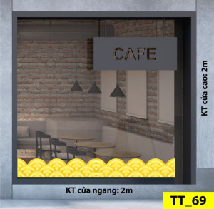 Decal dán tường Tết trung thu - chân tường vàng 2m Decal dán tường Tết trung thu - chân tường vàng 2m