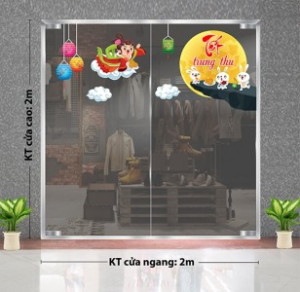 Decal dán tường Tết trung thu - Chị Hằng vui trung thu cùng chú thỏ con Decal dán tường Tết trung thu - Chị Hằng vui trung thu cùng chú thỏ con