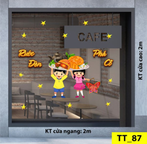 Decal dán tường Tết trung thu - Hai bé vui tết trung thu Decal dán tường Tết trung thu - Hai bé vui tết trung thu