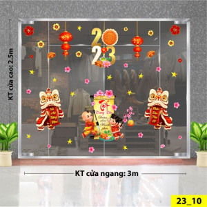 Decal dán tường Tết trung thu - Múa lân vui tết trung thu Decal dán tường Tết trung thu - Múa lân vui tết trung thu