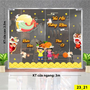 Decal dán tường Tết trung thu - Phá cổ Decal dán tường Tết trung thu - Phá cổ