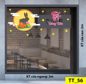 Decal dán tường Tết trung thu - thỏ và mặt trăng Decal dán tường Tết trung thu - thỏ và mặt trăng