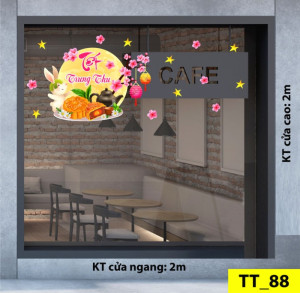 Decal dán tường Tết trung thu - vui 2 Decal dán tường Tết trung thu - vui 2