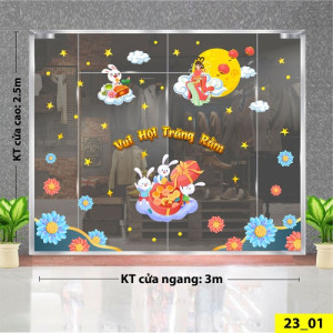 Decal dán tường Tết trung thu - vui với chị Hằng Decal dán tường Tết trung thu - vui với chị Hằng