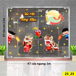 Decal dán tường Tết trung thu -vui dưới trăng sao Decal dán tường Tết trung thu -vui dưới trăng sao