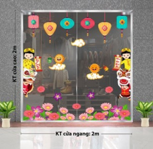 Decal dán tường Tết trung thu -Chân tường hoa cúc và lồng đèn sắc màu Decal dán tường Tết trung thu -Chân tường hoa cúc và lồng đèn sắc màu