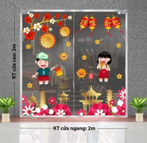 Decal dán tường Tết trung thu -Lồng đèn đỏ và hoa mai đỏ Decal dán tường Tết trung thu -Lồng đèn đỏ và hoa mai đỏ