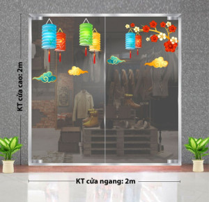 Decal dán tường Tết trung thu -Lòng đèn và cành hoa đỏ Decal dán tường Tết trung thu -Lòng đèn và cành hoa đỏ