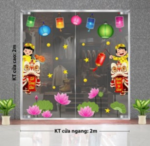 Decal dán tường Tết trung thu -Rước đèn đi chơi