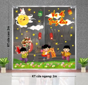 Decal dán tường Tết trung thu -Trăng vàng Decal dán tường Tết trung thu -Trăng vàng