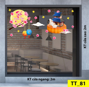 Decal dán tường Tết trung thu -vui trung thu Decal dán tường Tết trung thu -vui trung thu