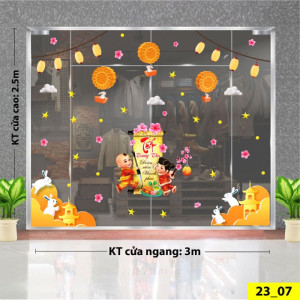 Decal dán tường Tết trung thu -Bé vui Tết trung thu Decal dán tường Tết trung thu -Bé vui Tết trung thu