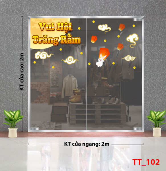 Decal dán tường Tết trung thu 102 - Vui hội trăng rằm Decal dán tường Tết trung thu 102 - Vui hội trăng rằm