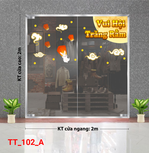 Decal dán tường Tết trung thu 102A Decal dán tường Tết trung thu 102A