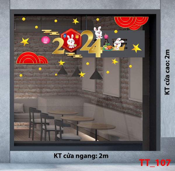 Decal dán tường Tết trung thu 107 Decal dán tường Tết trung thu 107