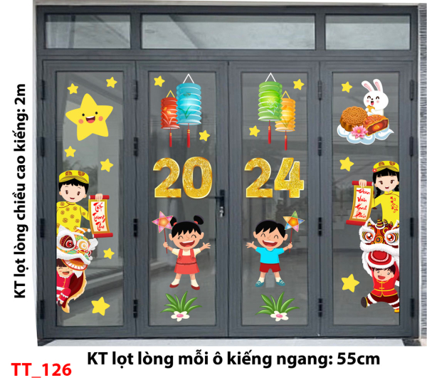 Decal dán tường Tết trung thu 126 - Bé vui trung thu Decal dán tường Tết trung thu 126 - Bé vui trung thu