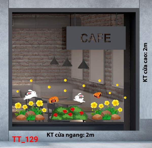 Decal dán tường Tết trung thu 129 Decal dán tường Tết trung thu 129