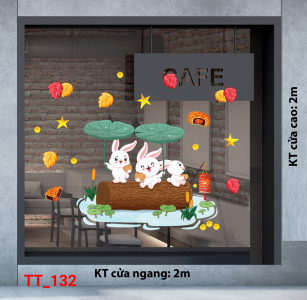Decal dán tường Tết trung thu 132 Decal dán tường Tết trung thu 132