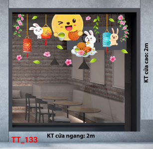 Decal dán tường Tết trung thu 133 Decal dán tường Tết trung thu 133