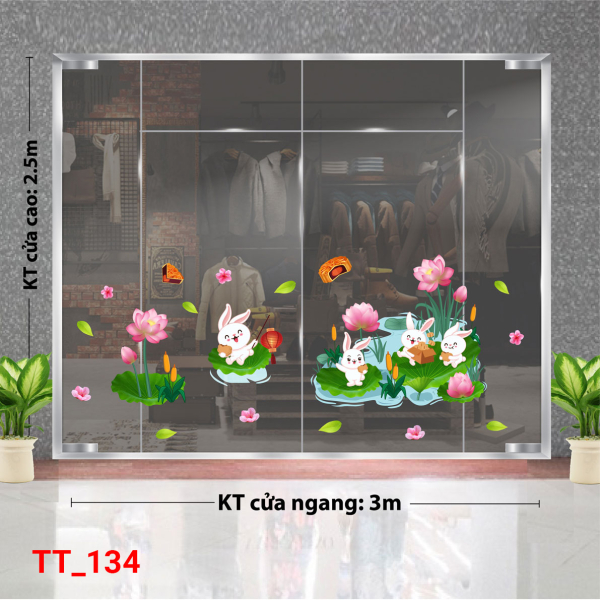 Decal dán tường Tết trung thu 134 Decal dán tường Tết trung thu 134