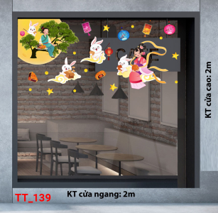 Decal dán tường Tết trung thu 139 Decal dán tường Tết trung thu 139