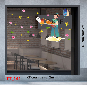Decal dán tường Tết trung thu 141 Decal dán tường Tết trung thu 141