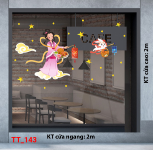 Decal dán tường Tết trung thu 143 Decal dán tường Tết trung thu 143