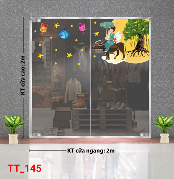 Decal dán tường Tết trung thu 145 Decal dán tường Tết trung thu 145