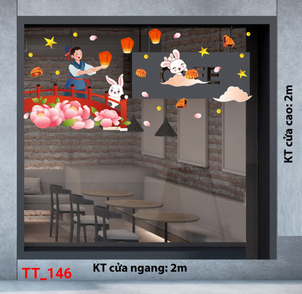 Decal dán tường Tết trung thu 146 Decal dán tường Tết trung thu 146