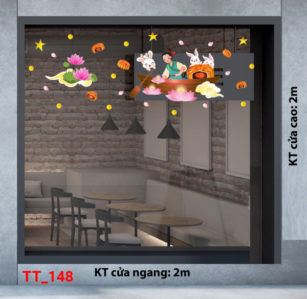 Decal dán tường Tết trung thu 148 Decal dán tường Tết trung thu 148