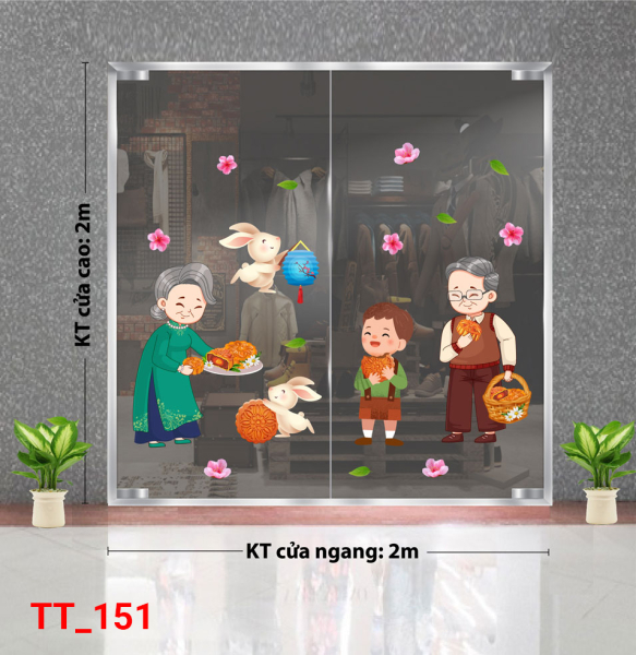 Decal dán tường Tết trung thu 151 Decal dán tường Tết trung thu 151