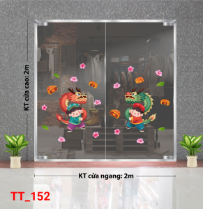 Decal dán tường Tết trung thu 152 Decal dán tường Tết trung thu 152