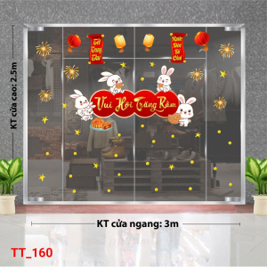 Decal dán tường Tết trung thu 160 Decal dán tường Tết trung thu 160