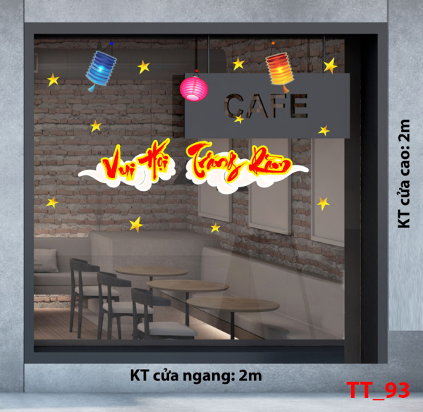 Decal dán tường Tết trung thu 93 - Vui hội trăng rằm Decal dán tường Tết trung thu 93 - Vui hội trăng rằm
