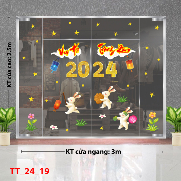 Decal dán tường Tết trung thu combo 19 Decal dán tường Tết trung thu combo 19