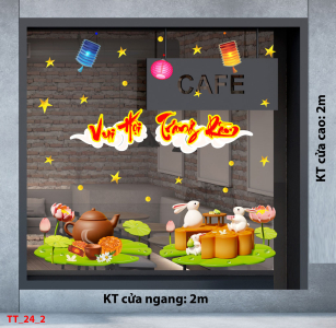 Decal dán tường Tết trung thu combo 2 -Vui hội trăng rằm Decal dán tường Tết trung thu combo 2 -Vui hội trăng rằm