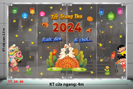 Decal dán tường Tết trung thu combo 49 Decal dán tường Tết trung thu combo 49