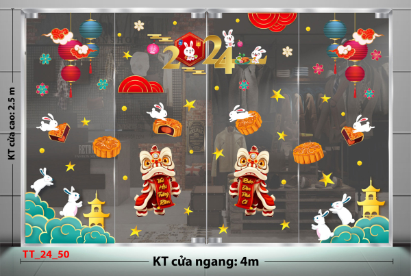 Decal dán tường Tết trung thu combo 50 Decal dán tường Tết trung thu combo 50