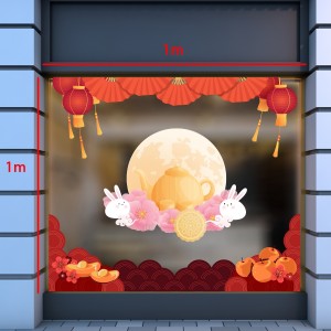 Decal dán tường Tết trung thu-Thỏ cùng ánh trăng Decal dán tường Tết trung thu-Thỏ cùng ánh trăng