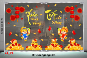 Decal dán tường Tết xuân - Xuân thịnh vượng 1 Decal dán tường Tết xuân - Xuân thịnh vượng 1