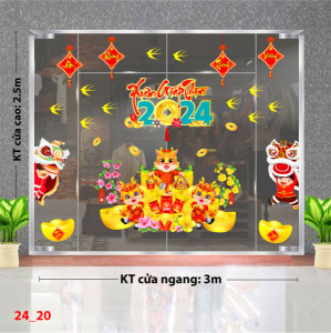 Decal dán tường Tết xuân - Ba chú rồng may mắn Decal dán tường Tết xuân - Ba chú rồng may mắn